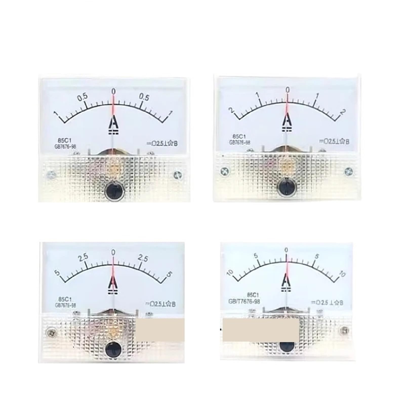 Amperímetro bidireccional 85C1 1A2A3A5A10A10A20A30A Medidor de Panel de Corriente analógico Medidor de amperaje de batería de Carga(5A)