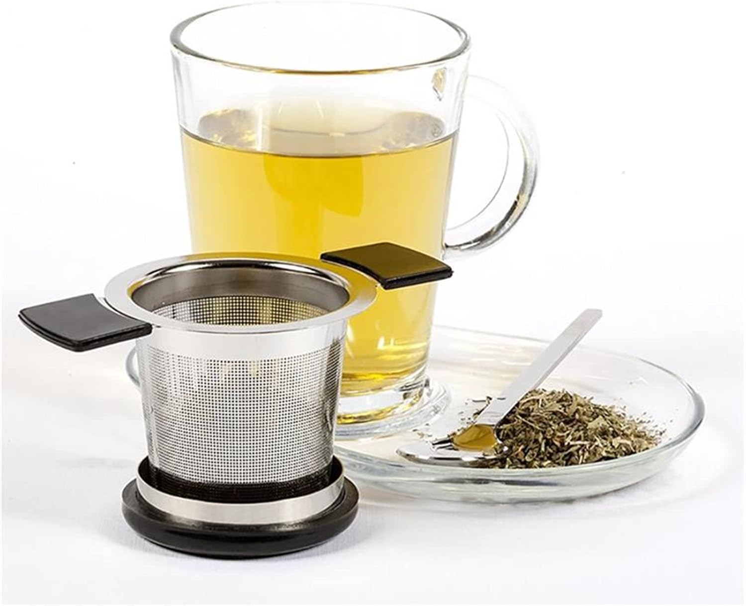 Food Strainers， Stainless Steel Tea Infuser Basket Tea Coffee Filters Reusable Filter Fine Mesh Tea Strainer With And Lid Kitchen Accessories Strainer
