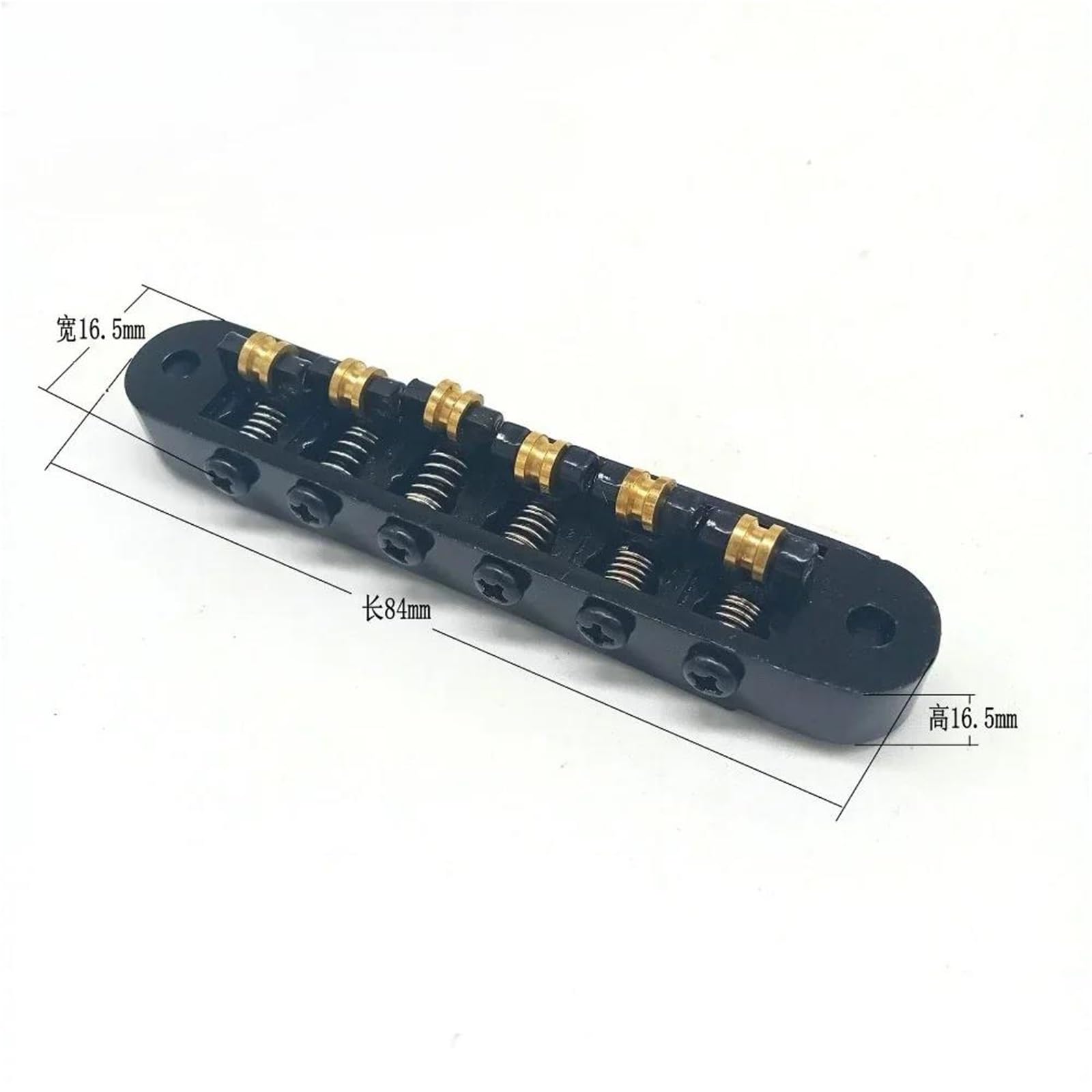 Set Ponti Per Chitarra Ponte a rulli a sei corde Nero Altezza regolabile Materiale in lega Design surround Adatto per chitarra elettrica LP