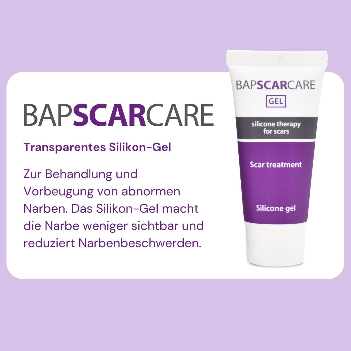 Silikon-Gel - Narbencreme - Reduziert Narben und Narbenbeschwerden - Tube 20 g