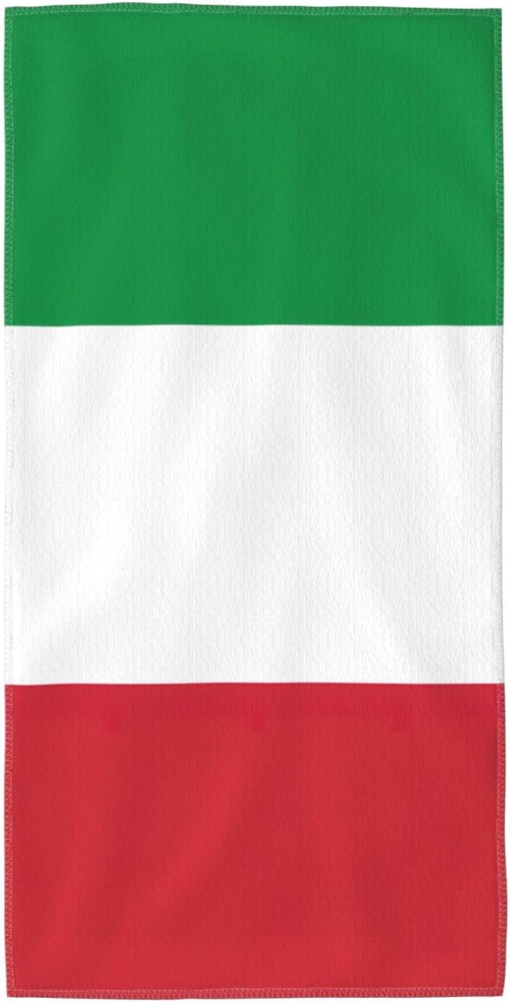Italian Flag Print Hand Towels for Kitchen, Decorative Bathroom Towels Decor Farmhouse Cute for Men Women Gifts