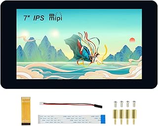 7inch Touch Screen Display DSI Interface IPS LCD Screen, 800×480 Resolution, up to 5-point Capacitive Touch, Support Raspberry Pi 4B/3B+/3A+/3B/2B/B+/A+