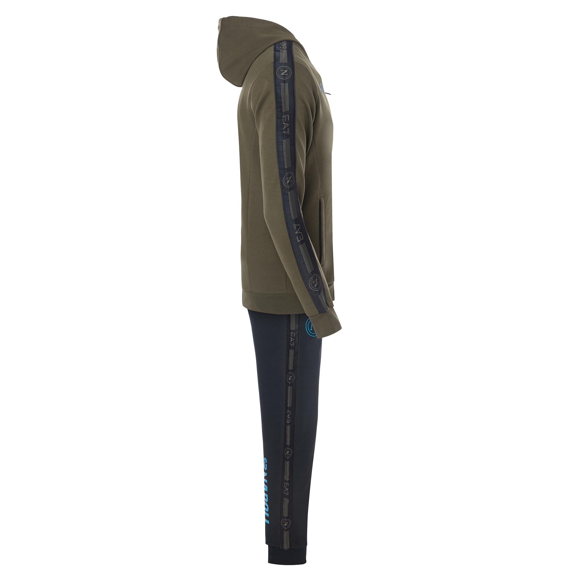 SSC NAPOLI Tuta Invernale Ea7 Cappuccio Tuta Interlock Unisex - Adulto (Pacco da 1)