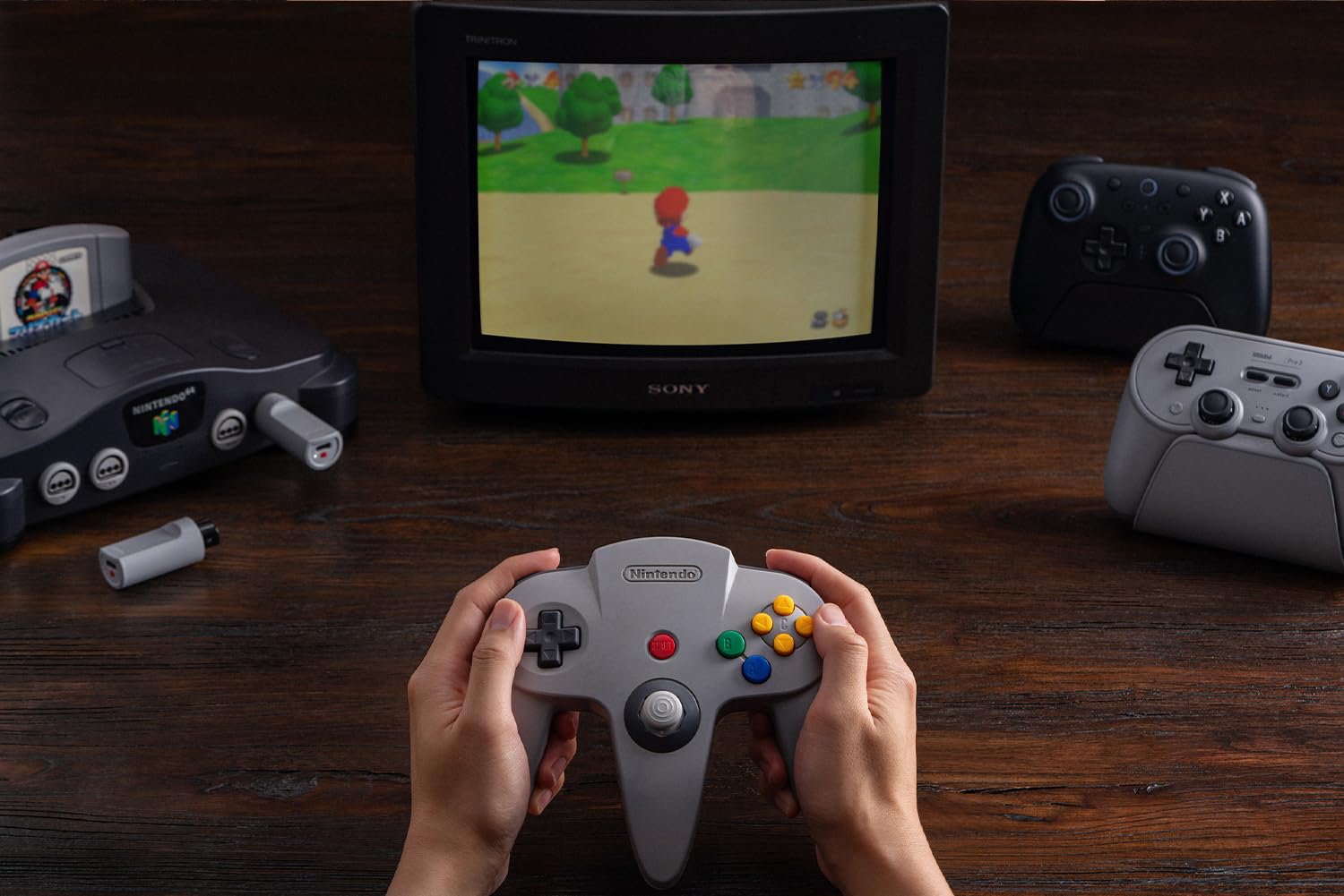 8BitDo Retro Receiver for N64 and Windows, Compatible with Xbox Series Controller, Xbox One Bluetooth Controller, Switch Pro and PS5/PS4 Controller on N64 console