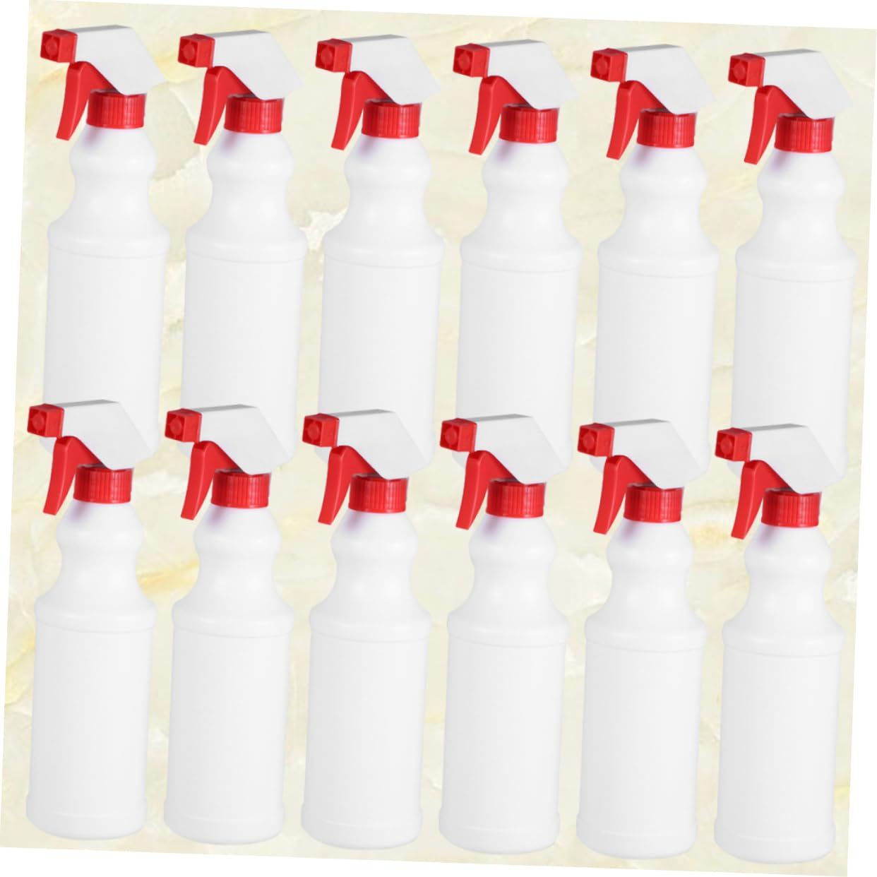 Confezione da 12 Bottiglie Spray Vuote in Plastica Rossa da 500ml, Ricaricabili di Perdita, per L'irrigazione delle Piante e L'umidificazione dei Chioma