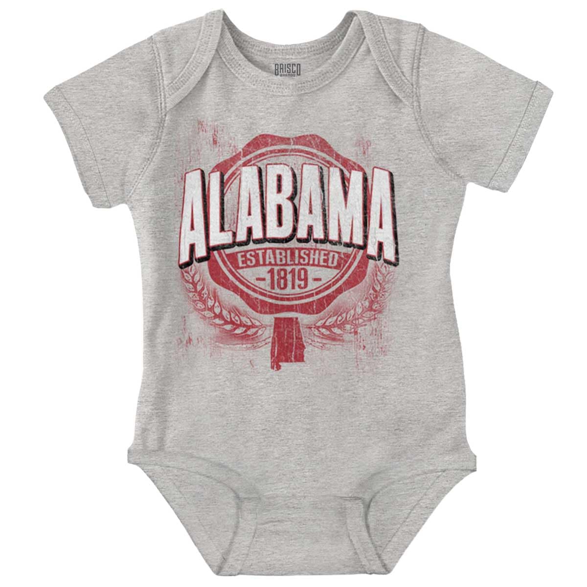 Brisco Brands Alabama Athletic Block Letters Cool Baby Romper Boys or Girls