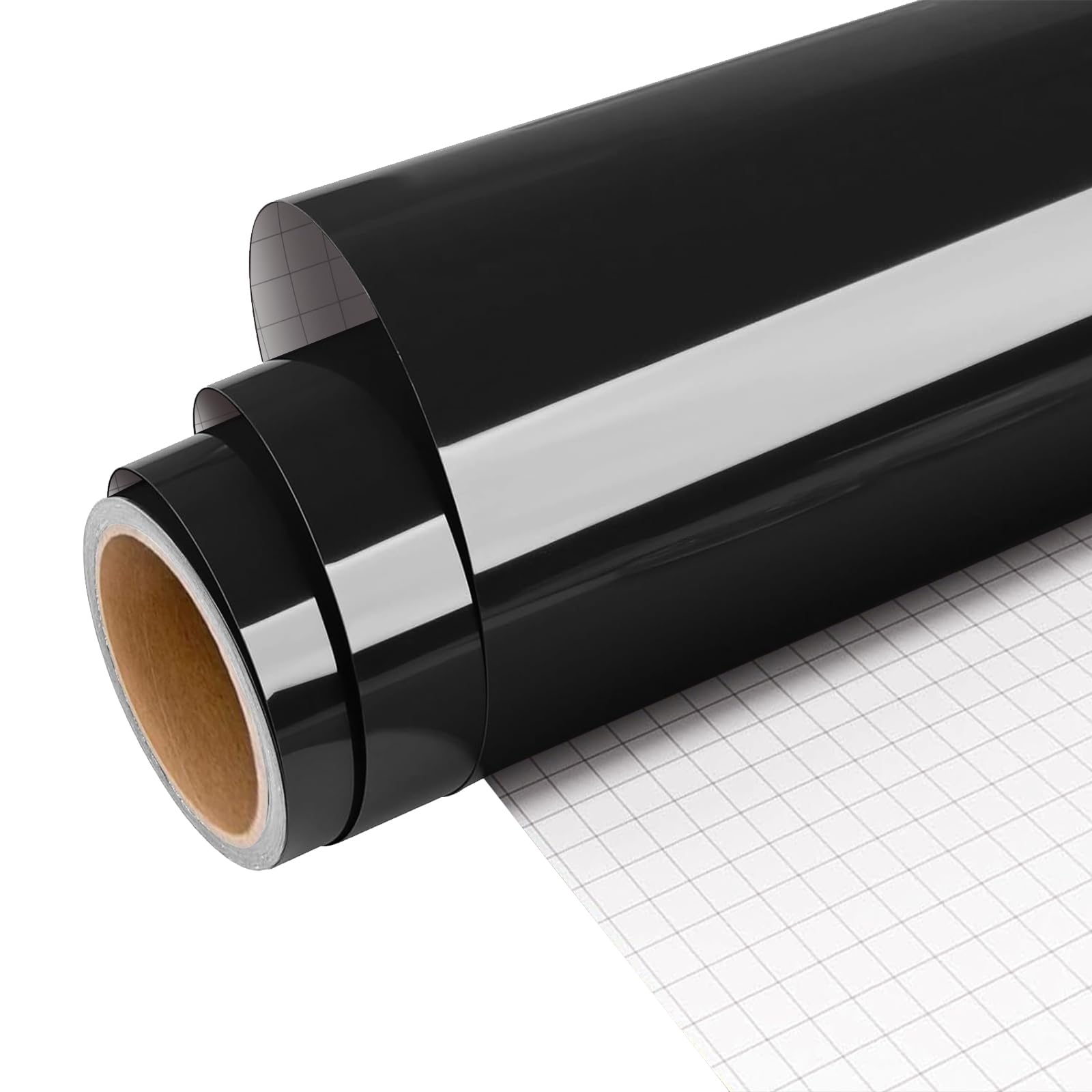 Prime Vinyl Permanent Vinyl, 12" x 6ft Black Vinyl Roll for Cricut Black Permanent Vinyl for DIY Crafting Home Decoration