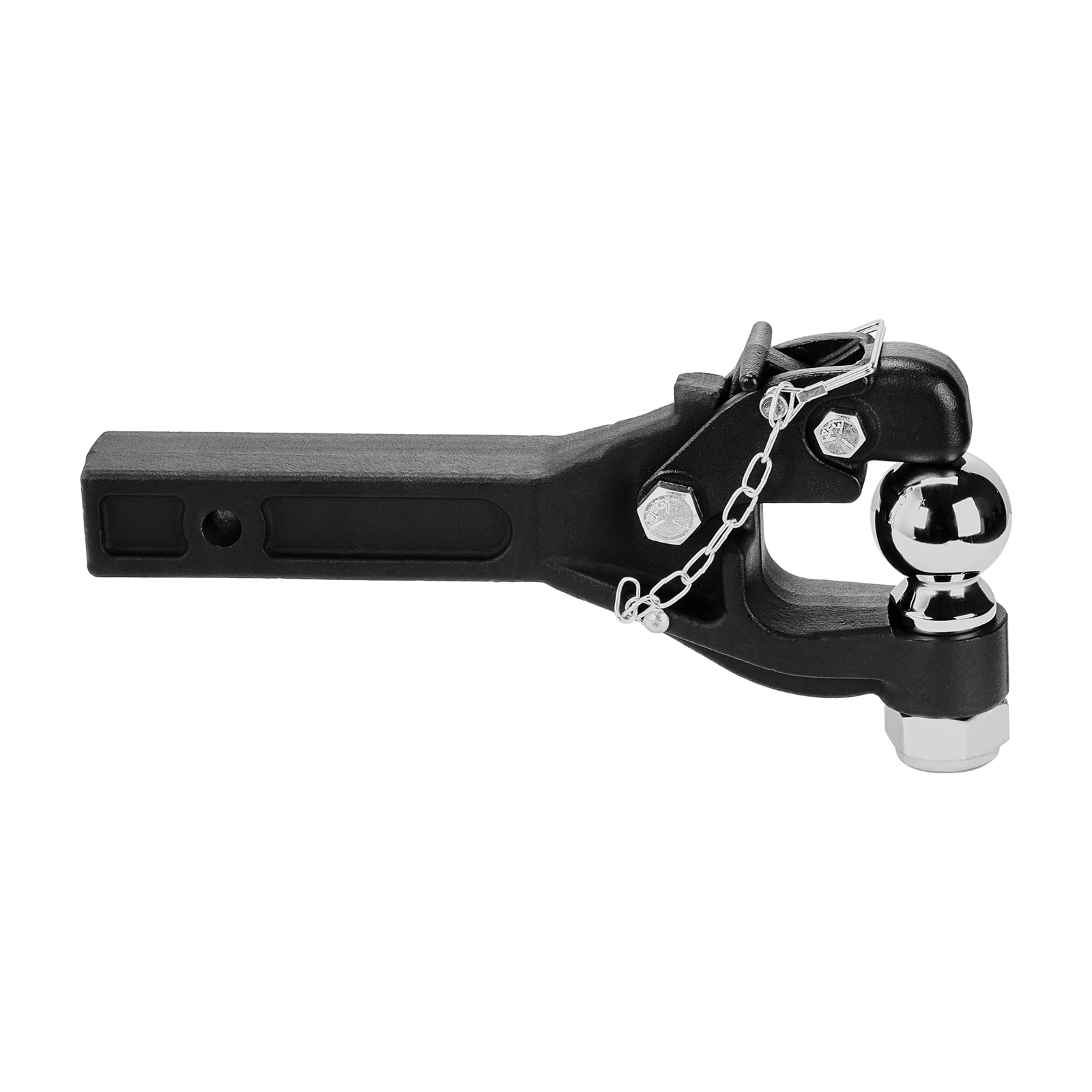 VEVOR Gancho de Enganche de 9070 kg para Receptor Militar de 2 Pulgadas, Bola de Enganche Combinada de 2-5/16 Pulgadas, se Adapta a Anillos de Luneta de 2,5"-3", Revestimiento de Polvo Negro