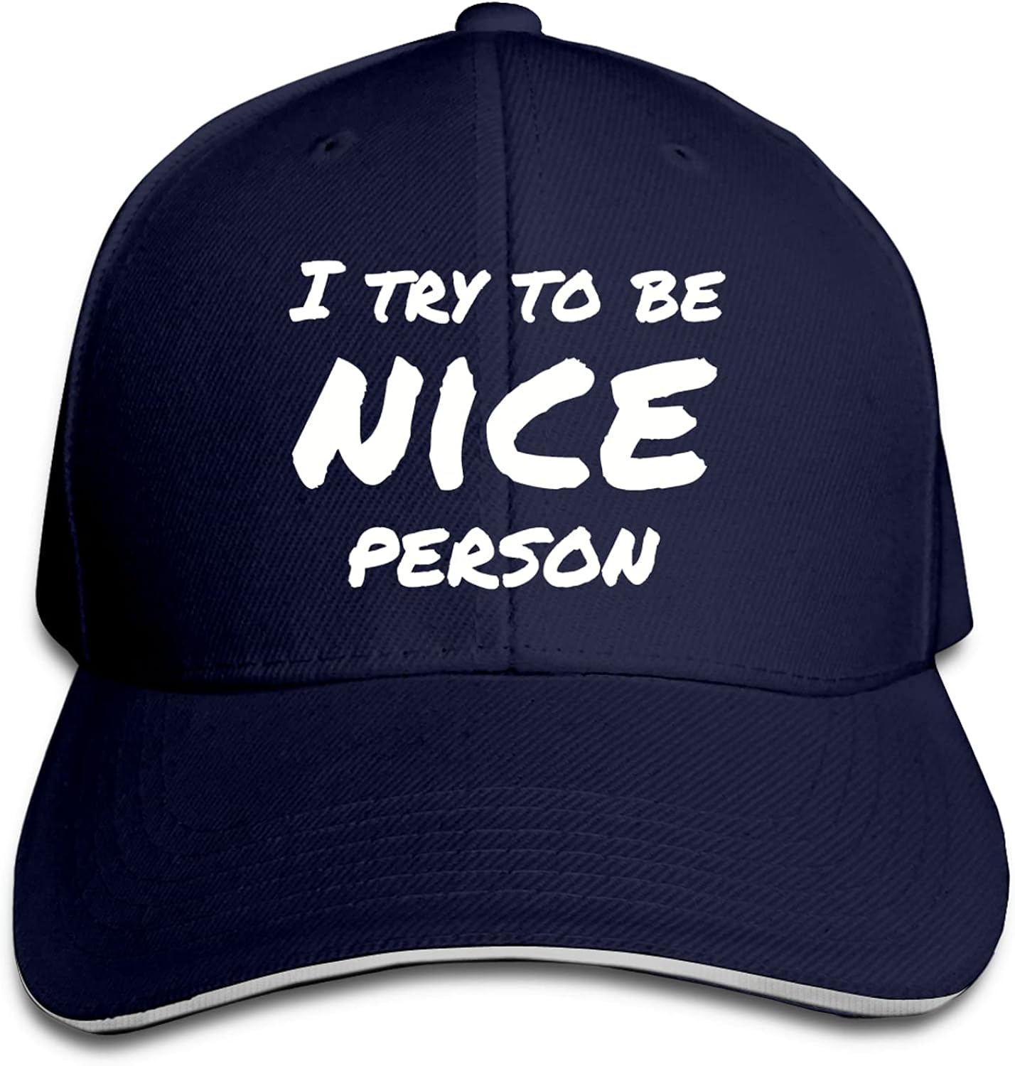 I Try to Be A Nice Person Adjustable Baseball Caps Casquette Hats Sun