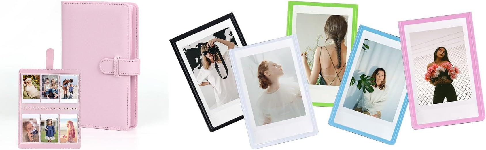 Photo Album with 108 Pockets compatible for Fujifilm Instax Mini 9 Mini 8/ Mini 90 / Mini 25 / Mini 11 / Mini 12 Album Clay & Magnetic P Frames (Set of 5) (Pink)-image-42