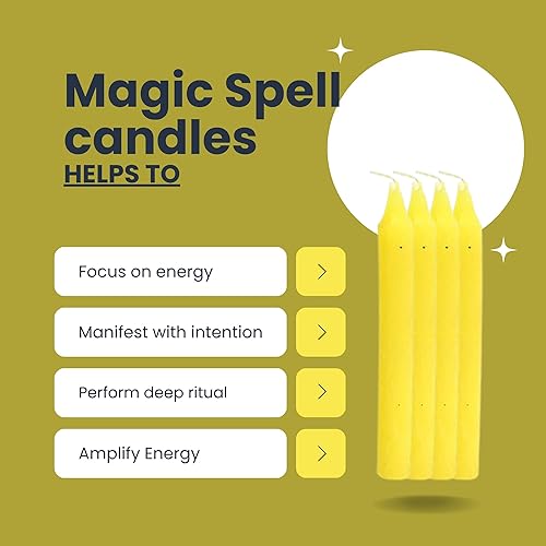 Miniatura 4 de Soul Sticks Pure Soul - Velas cónicas de hechizo mágico de 4 pies, 20 unidades, ideales para altar, rituales, ceremonias, vela púrpura de meditación