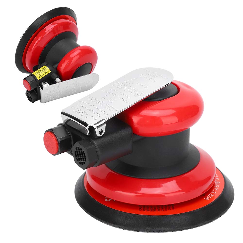 Pulidora neumática Máquina pulidora Lijadora orbital con ángulo de aire de 5 pulgadas Componentes de control industrial Alta velocidad Durable Ergonómico para carpintería marina