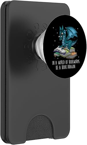 Miniatura 7 de In A World Full Of Bookworms Be A Book Dragon PopSockets Grip y soporte para teléfonos y tabletas