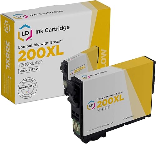 LD Products Cartucho de tinta remanufacturado de repuesto para Epson 200XL (amarillo)