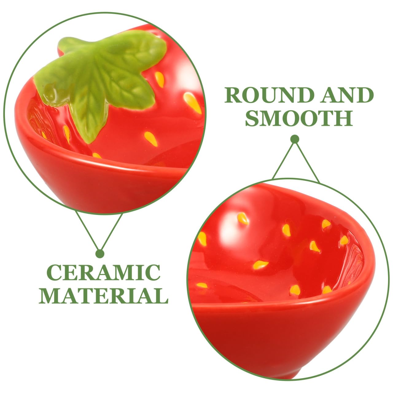 1 Ensemble Céramique Fraise Bol Décor Rustique Décor Chinois