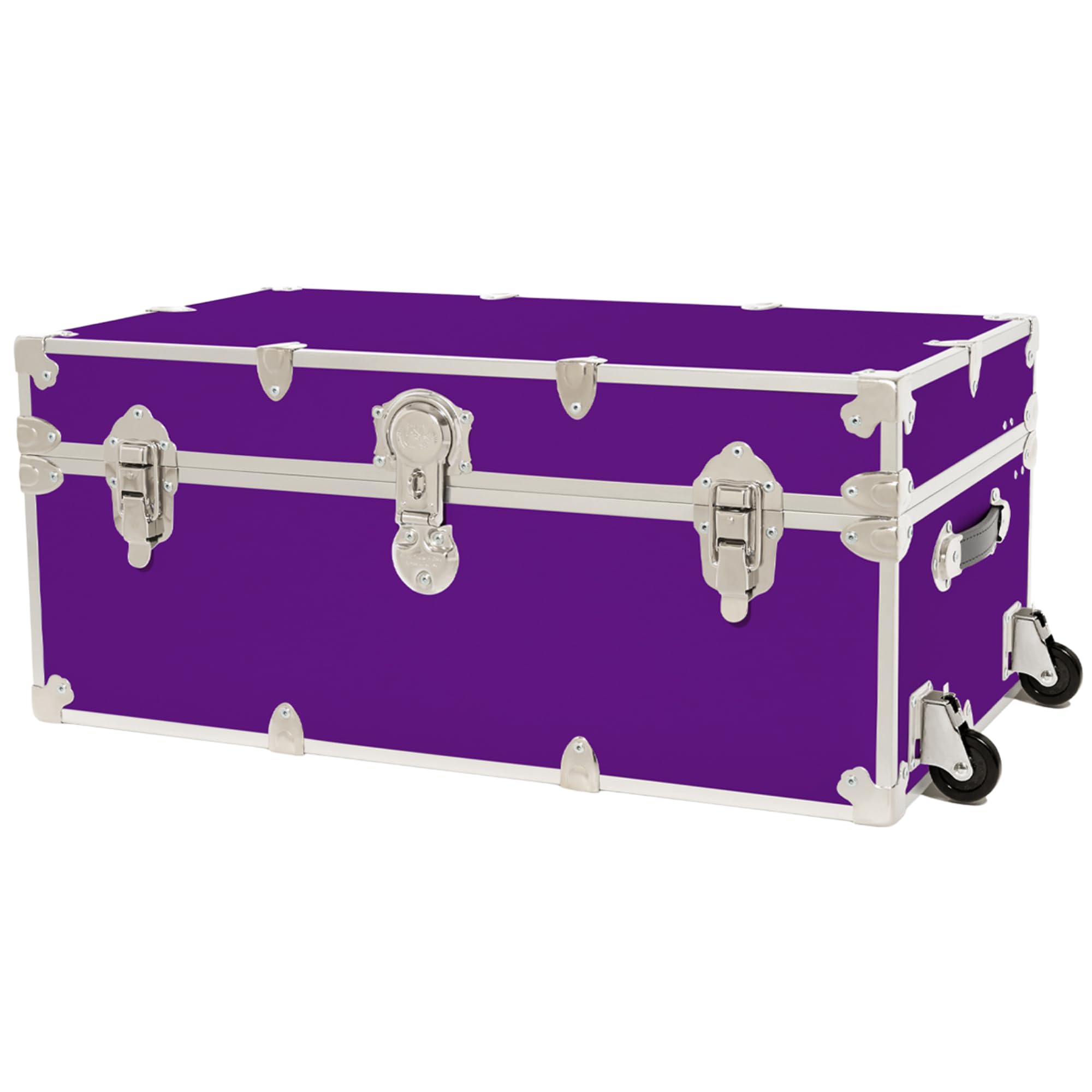 Rhino Trunk & Case Classic Camp & College Trunk with Wheels. 30"x17"x13", 1500+ lbs Capacity - Many Colors, Soft-Close Lid. Strong, USA Made Summer
