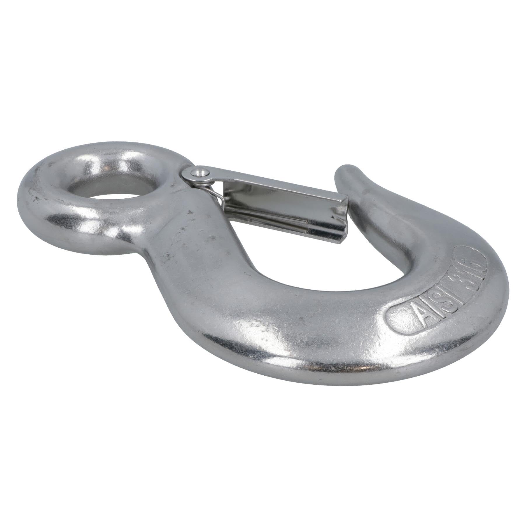 Gancio di sollevamento con occhiello di sicurezza in acciaio inossidabile 316 per catena da 1/2 ", 2 pezzi