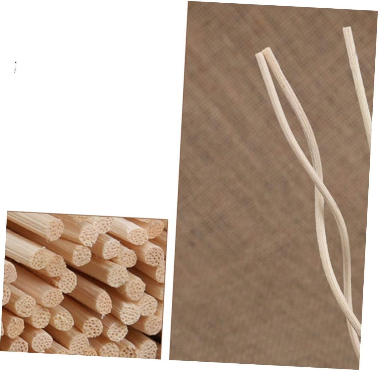 Wavy Reed Diffuser Sticks 20 Pieces Rattan, Fragrance Oil