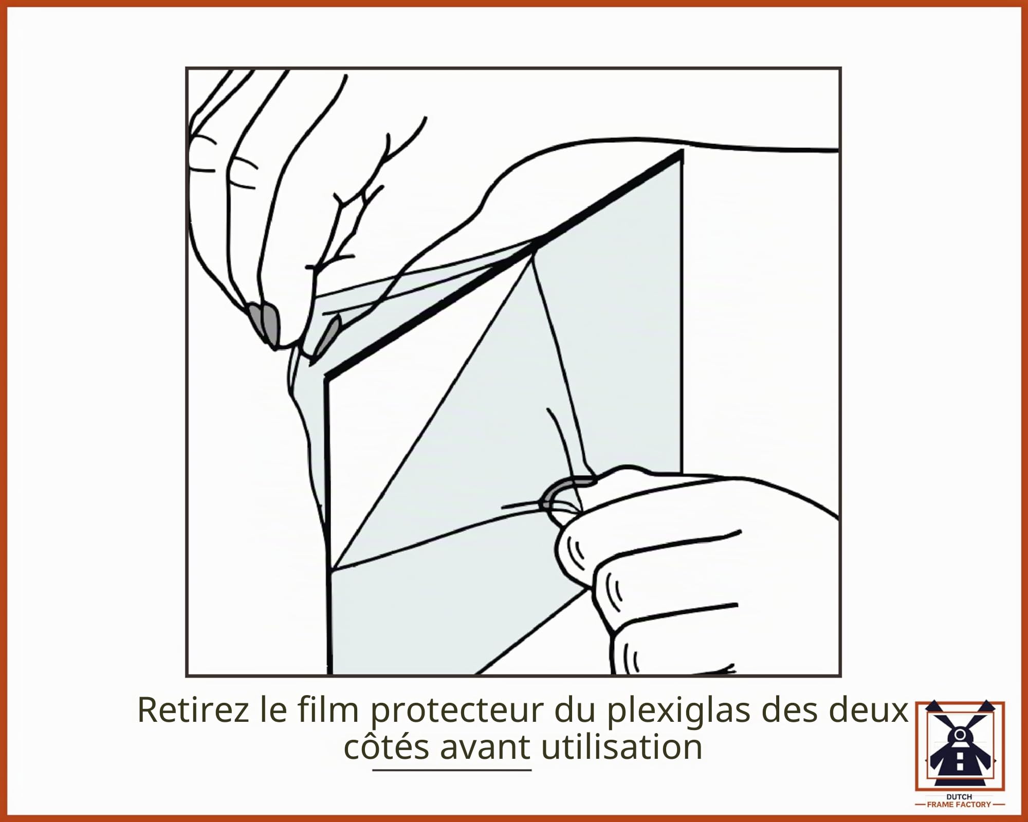 Cadre photo 60x60 cm - Noir Mat - Cadre photo en verre Plastique Anti Reflet Verre Acrylique - Cadre 60x60 cm - Easy