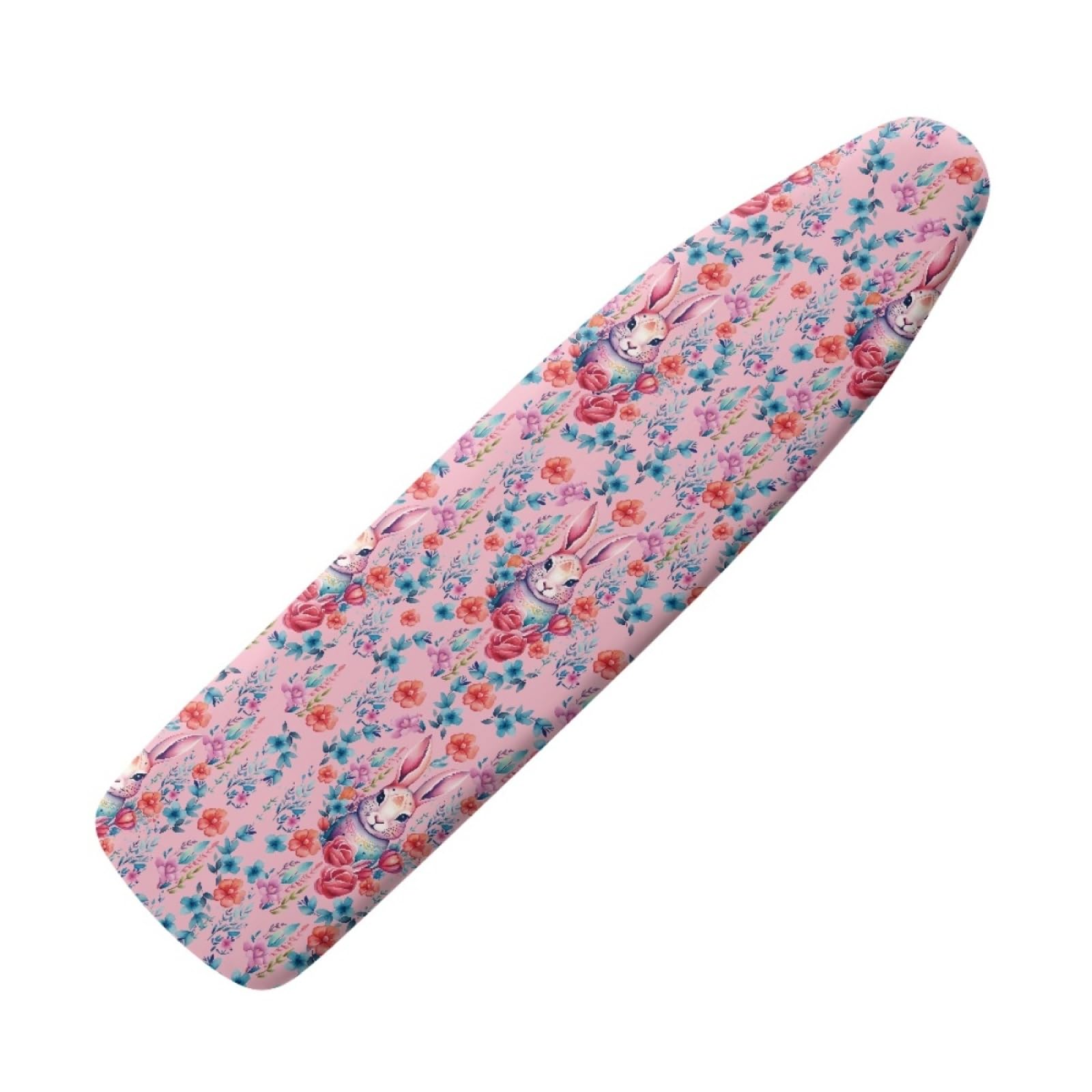 Ironing Board Covers Pink Rabbit Iron Board Covers and Pad Thick Resist Scorching and Staining Thick Easy Fit Iron Cover Adjustable Elastic Rope Ironing Boards Cover 140x50cm