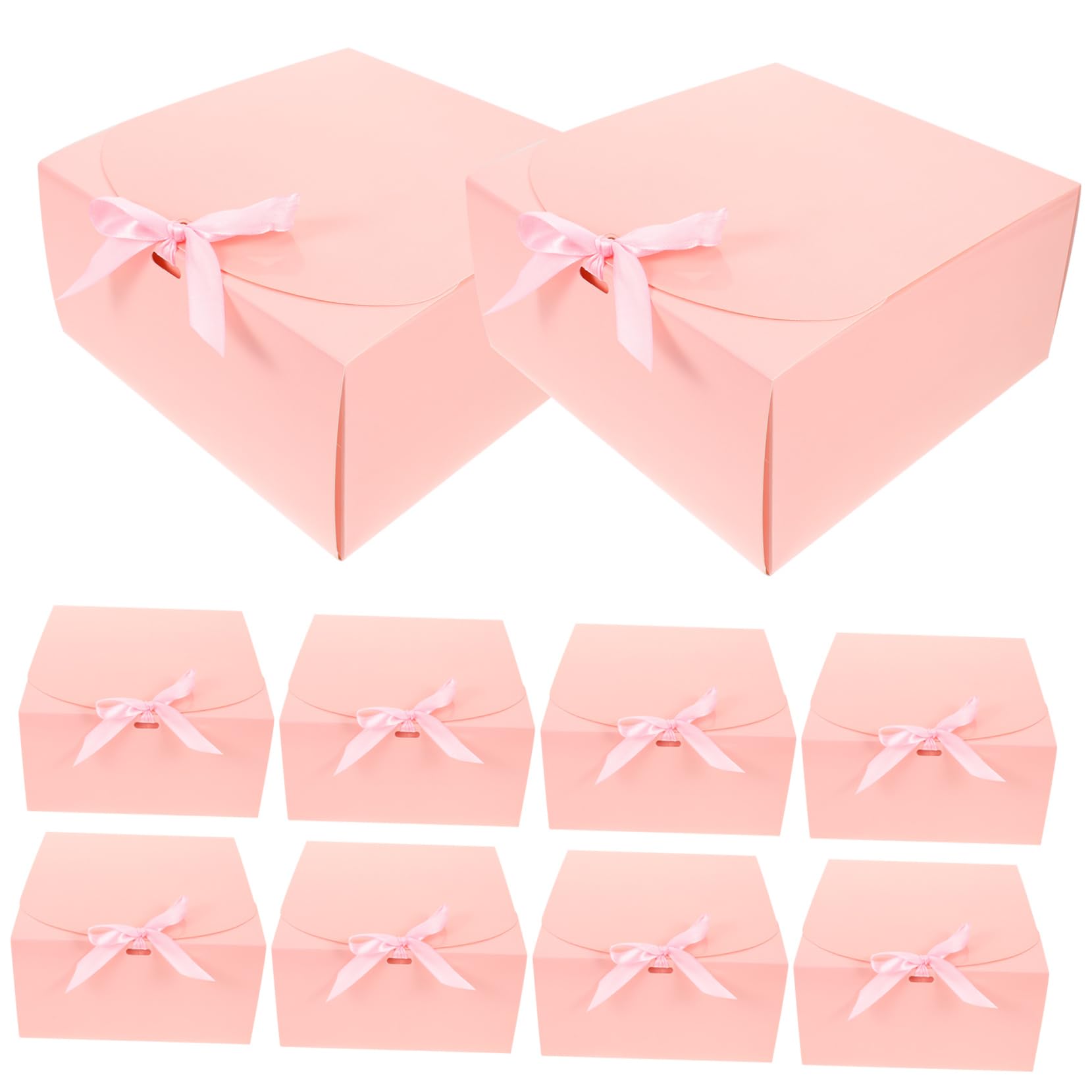 iplusmile 10pezzi Scatole Per Dessert Con Fiocco Elegante Confezione Da Scatole Per Cupcake e Torte Per Matrimoni e Occasioni Speciali