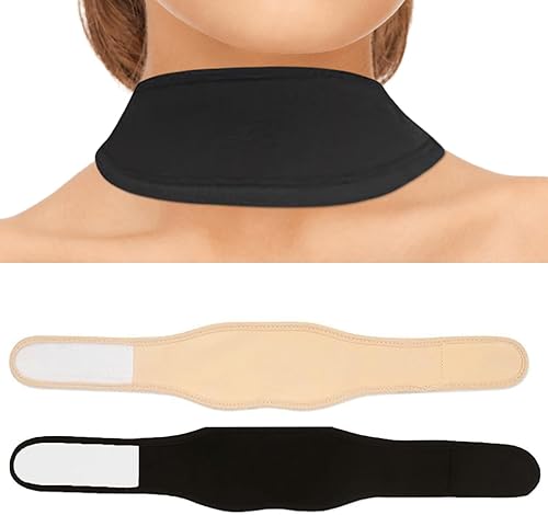 Miniatura 5 de 2 fundas para traqueotomía para traqueotomía, cubierta de estoma de cuello transpirable para polvo, soporte de tubo ajustable para traqueotomía,