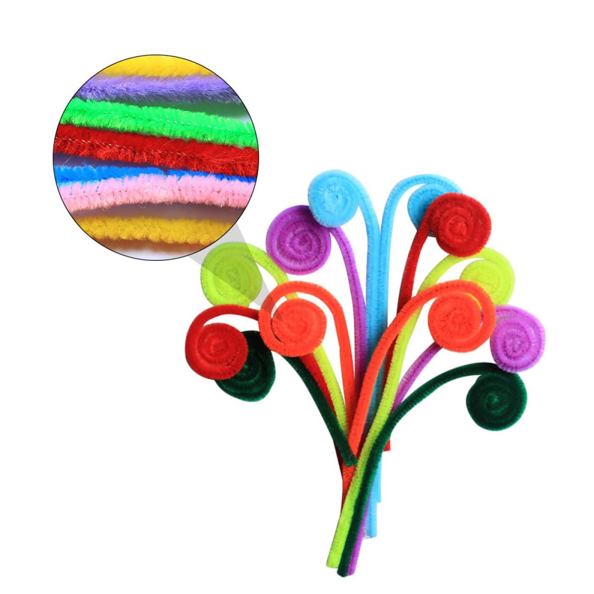 SAFIGLE 600piezas Material De Manualidades De Navidad Para Varillas De Chenille Para Juguetes Educativos Mezclado