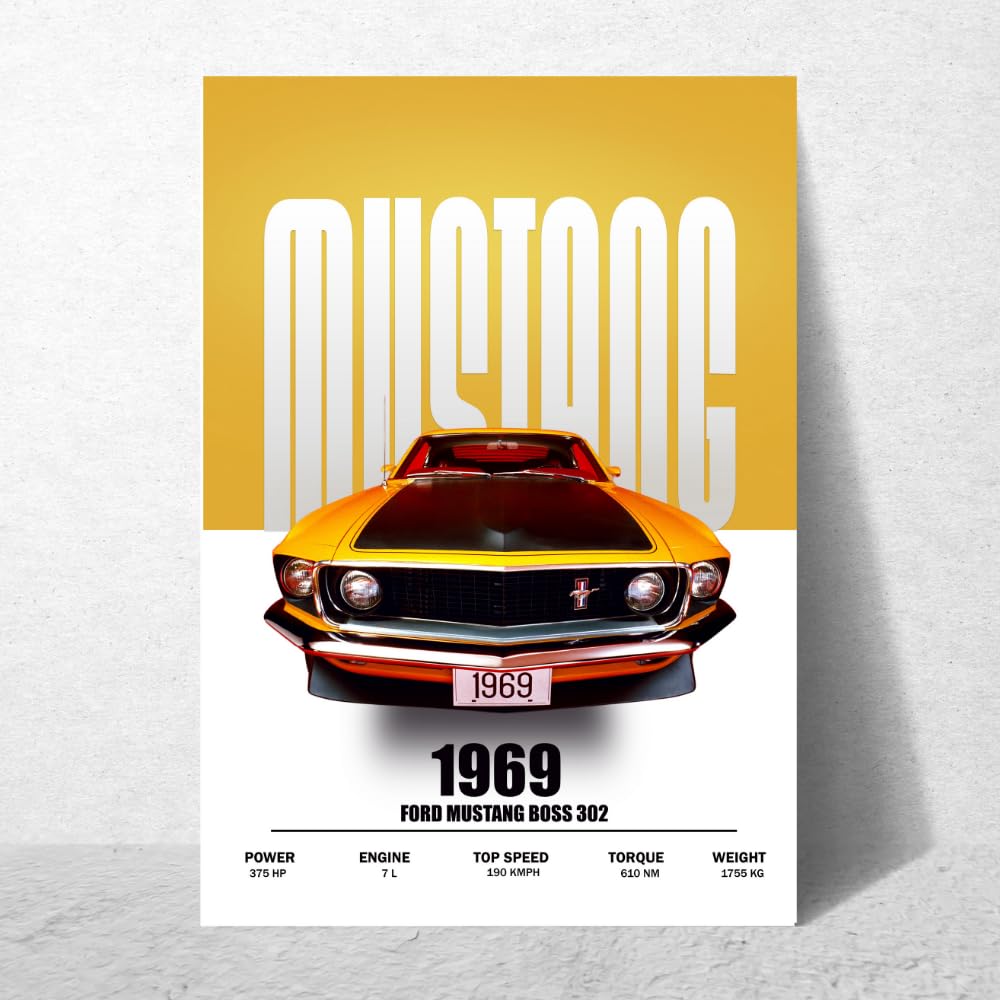 Good Hope Ford Mustang Car Poster – Classic Muscle Car, Vintage