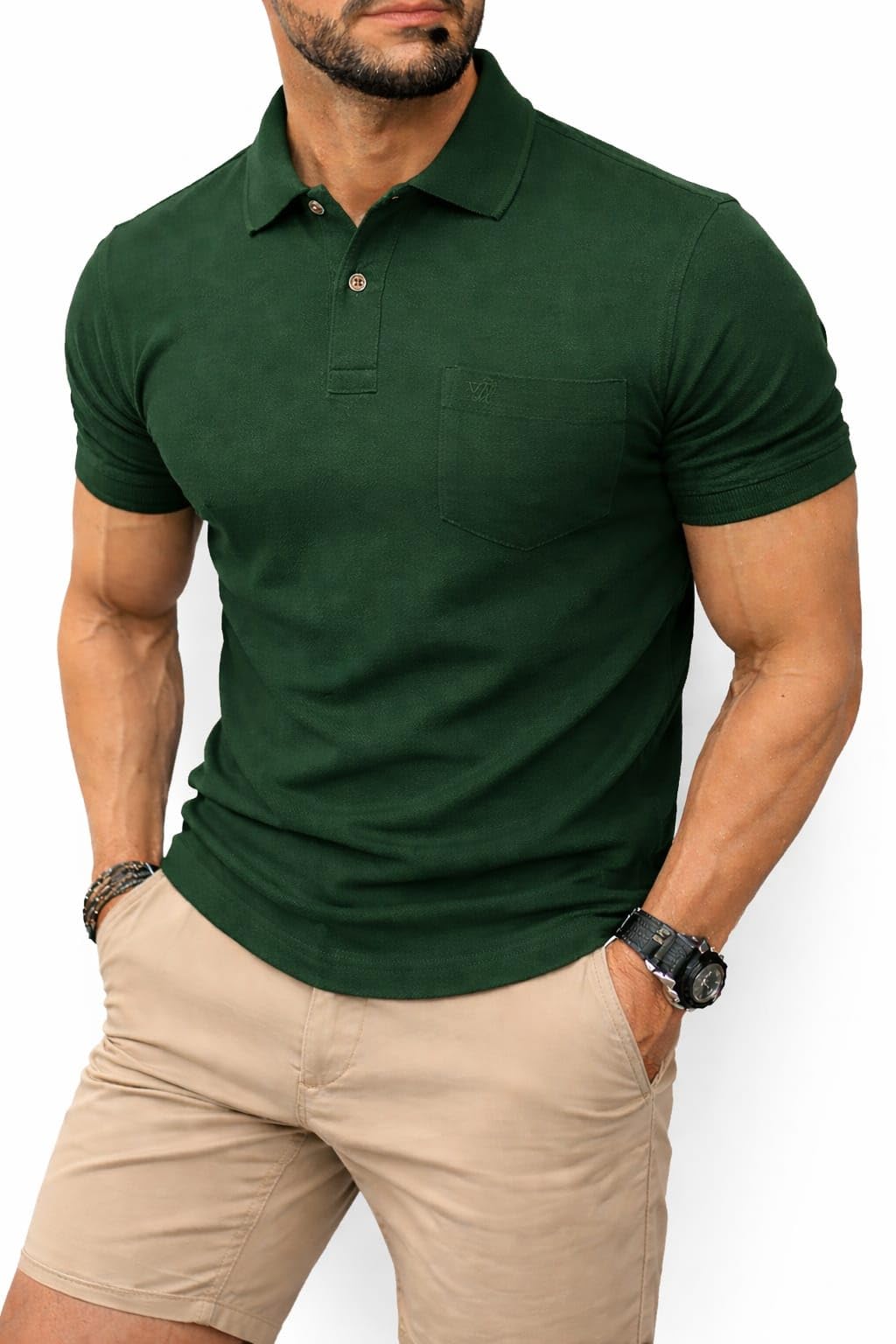 valen morph garments Valen Morph Men's Collared V-Neck T-Shirt | 100% Combed Cotton 260 GSM Bio-Wash Premium Casual T-Shirt-picture-33