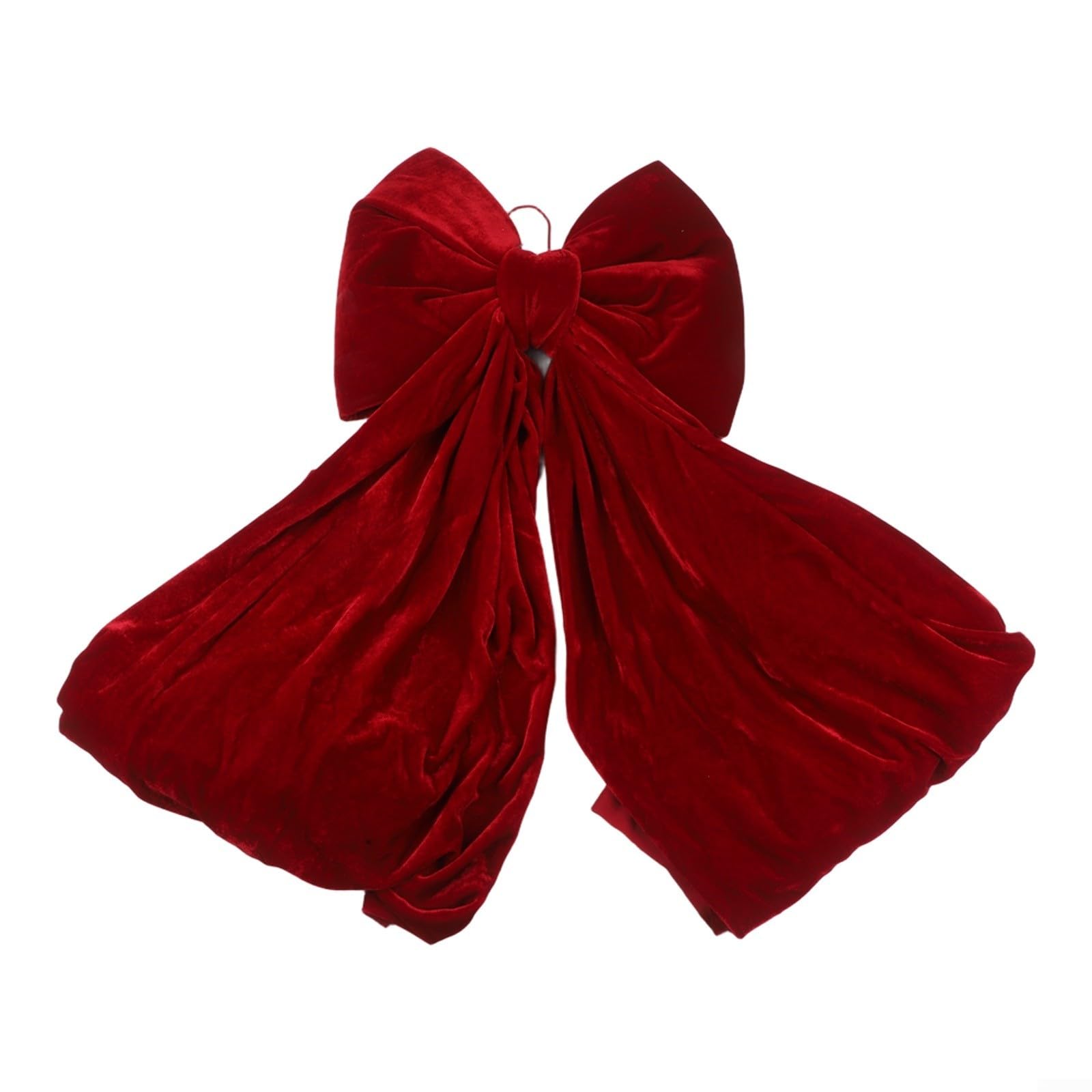 Fiocco natalizio in morbido velluto, 38,1 x 200,7 cm, per decorazioni