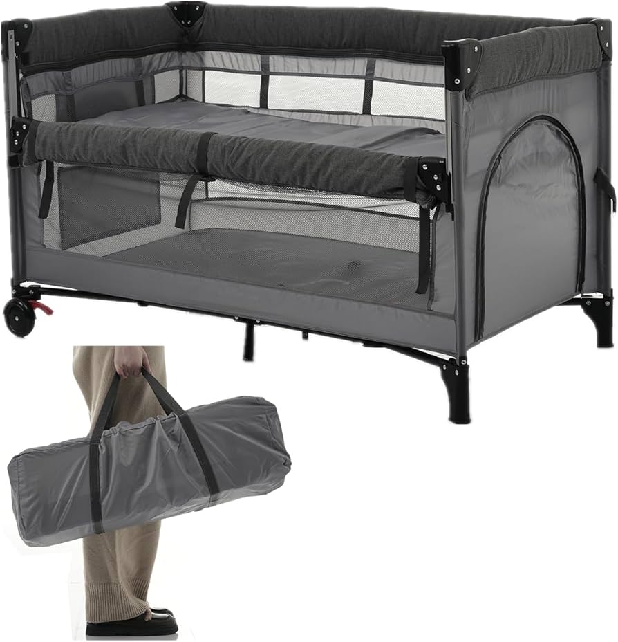 Bennbari 折りたたみ式ベビーベッド グレー Amazon.co.jp: Bennbari ベビーベッド 添い寝ベッド 折りたたみ お昼寝