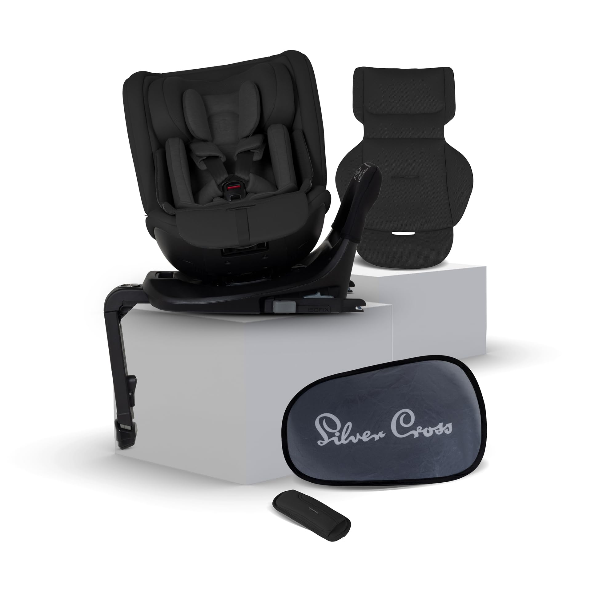 Silver Cross Motion 3 All Size 360 Car Seat, 0-12 Years, Iconic Black