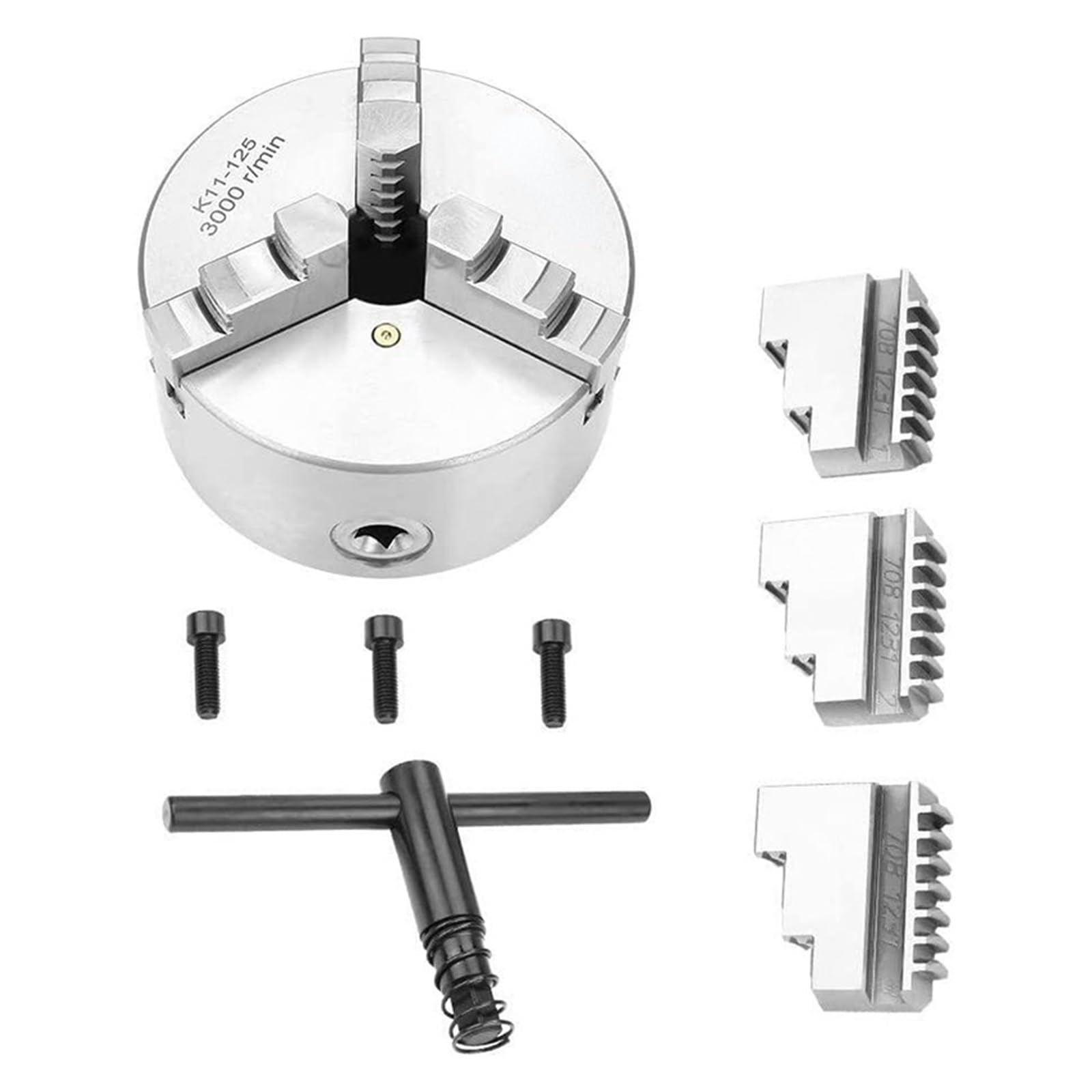 Lożyska Tokarskie, Uchwyt tokarski 125mm 3 szczękowy uchwyt samocentrujący K11-125 Mini uchwyt przewijany Sanou uchwyt szczękowy z hartowaną stalą do mini tokarki