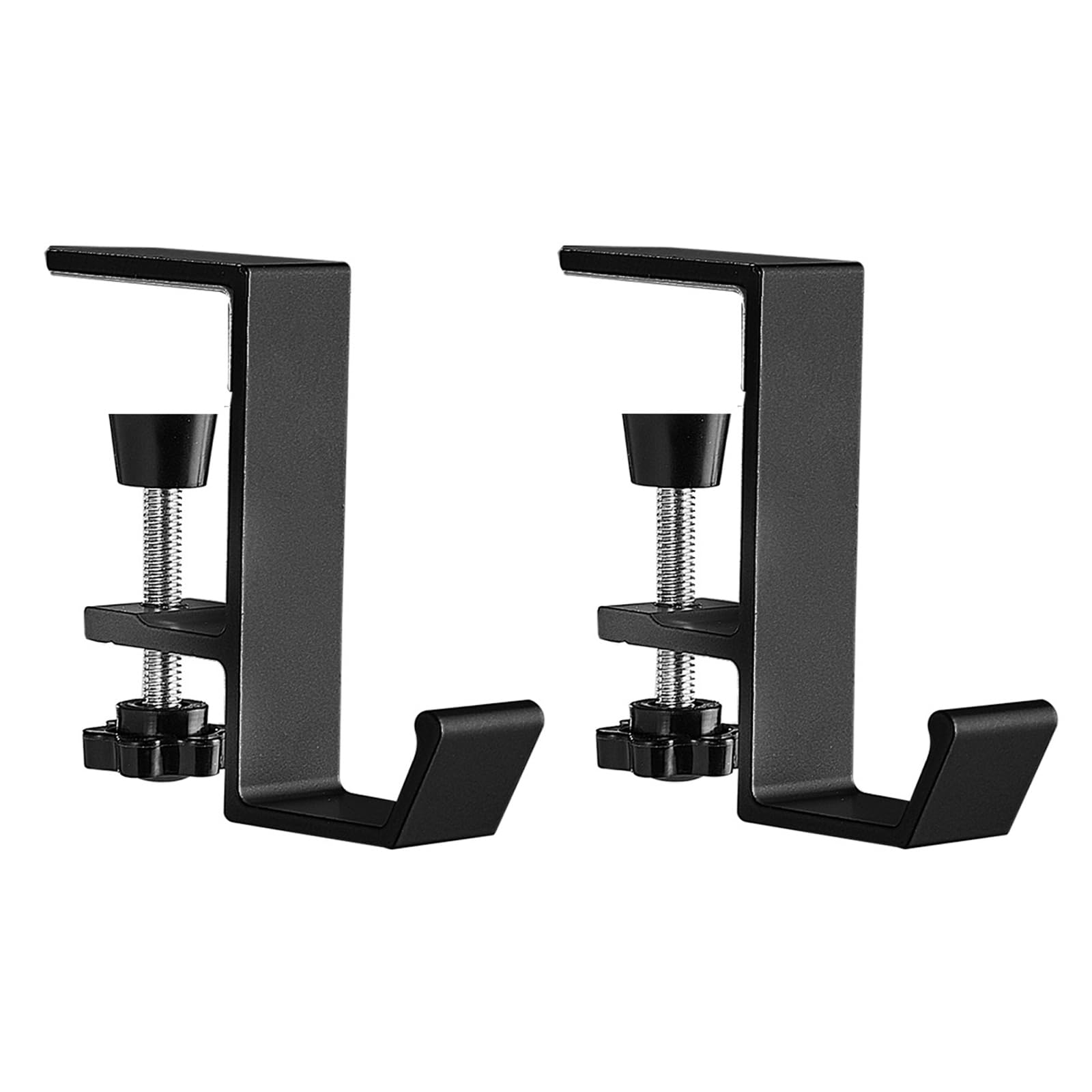 OptiPro Headphone Stand, Set of 2, Screw Type, Clamp Mount, Table Hook, Convenient Goods, Easy Installation, Load Capacity 22.0 lbs (10 kg), Business Trips, Travel, Black-image-38