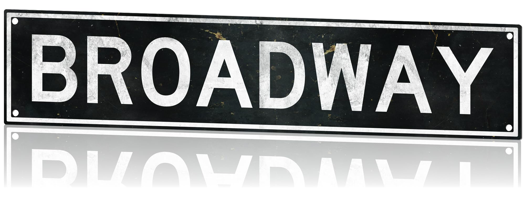 Amazon.com: Broadway Metal Sign 18x4 - Embossed Vintage Aluminum