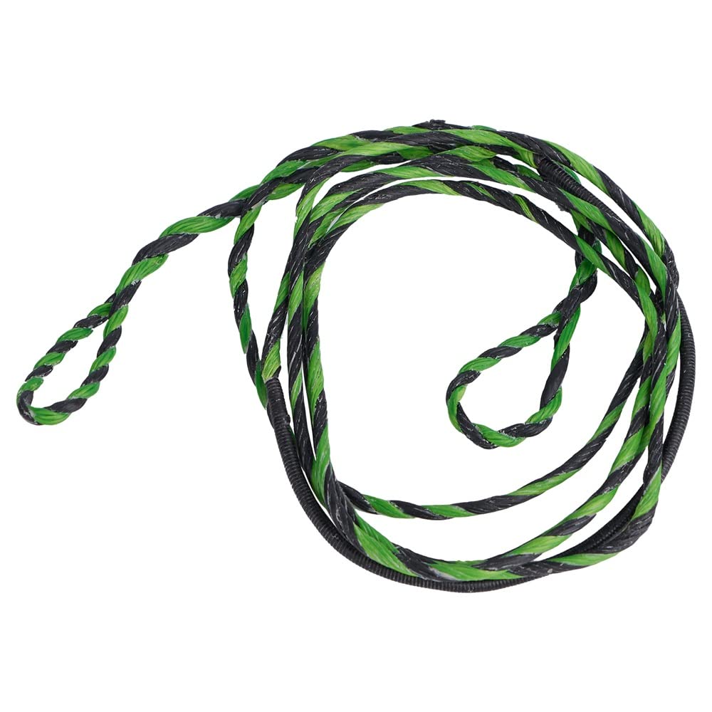 TOPARCHERY 53" Actual Length Mulcolor Flemish Fast Flight Plus Replacement Recurve Bowstring Bow String by Traditional Bow Archery Products (Black & Green)