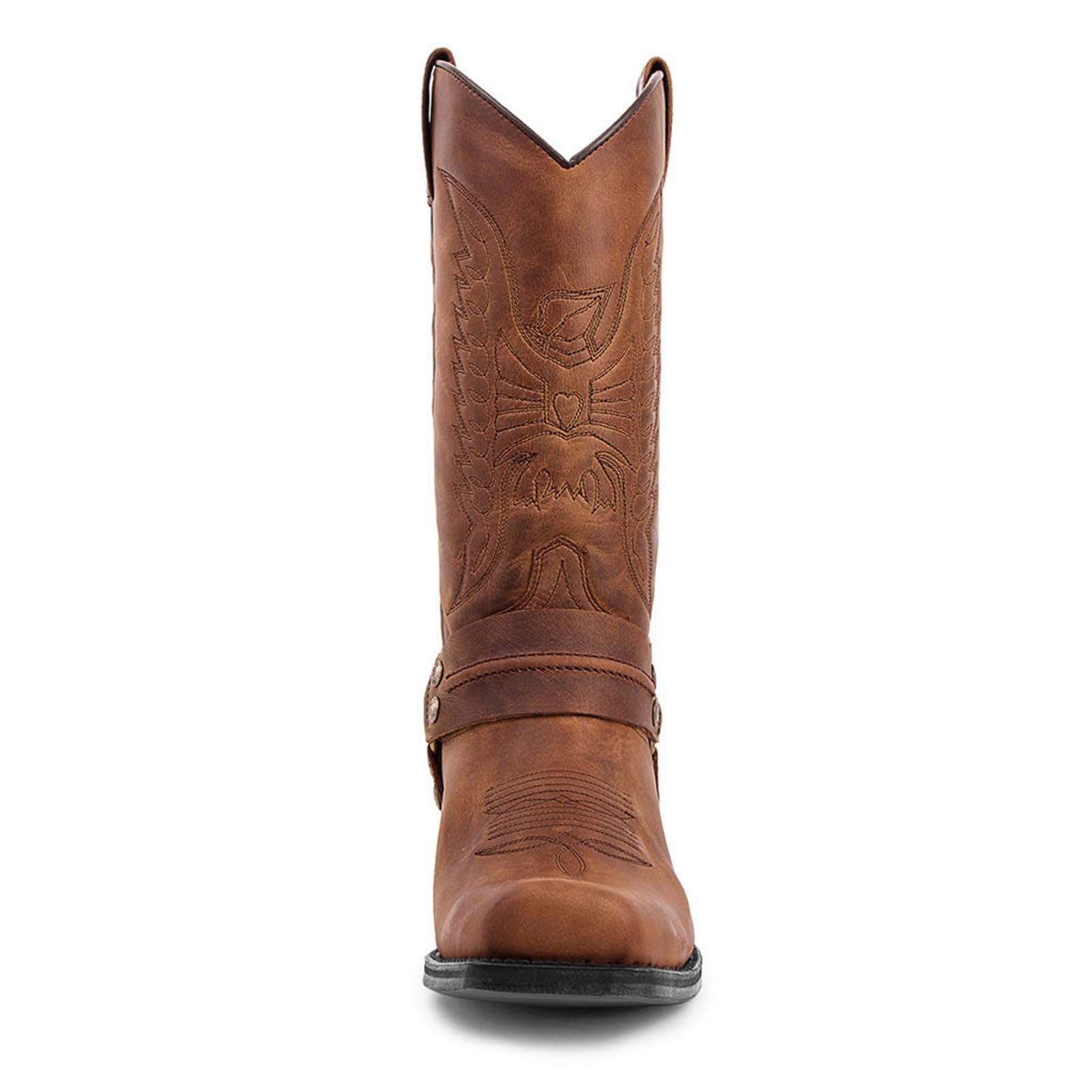 Männer Western Cowboy Stiefel Retro Herren Stiefel Bestickte Männer Mittelkalbstiefel
