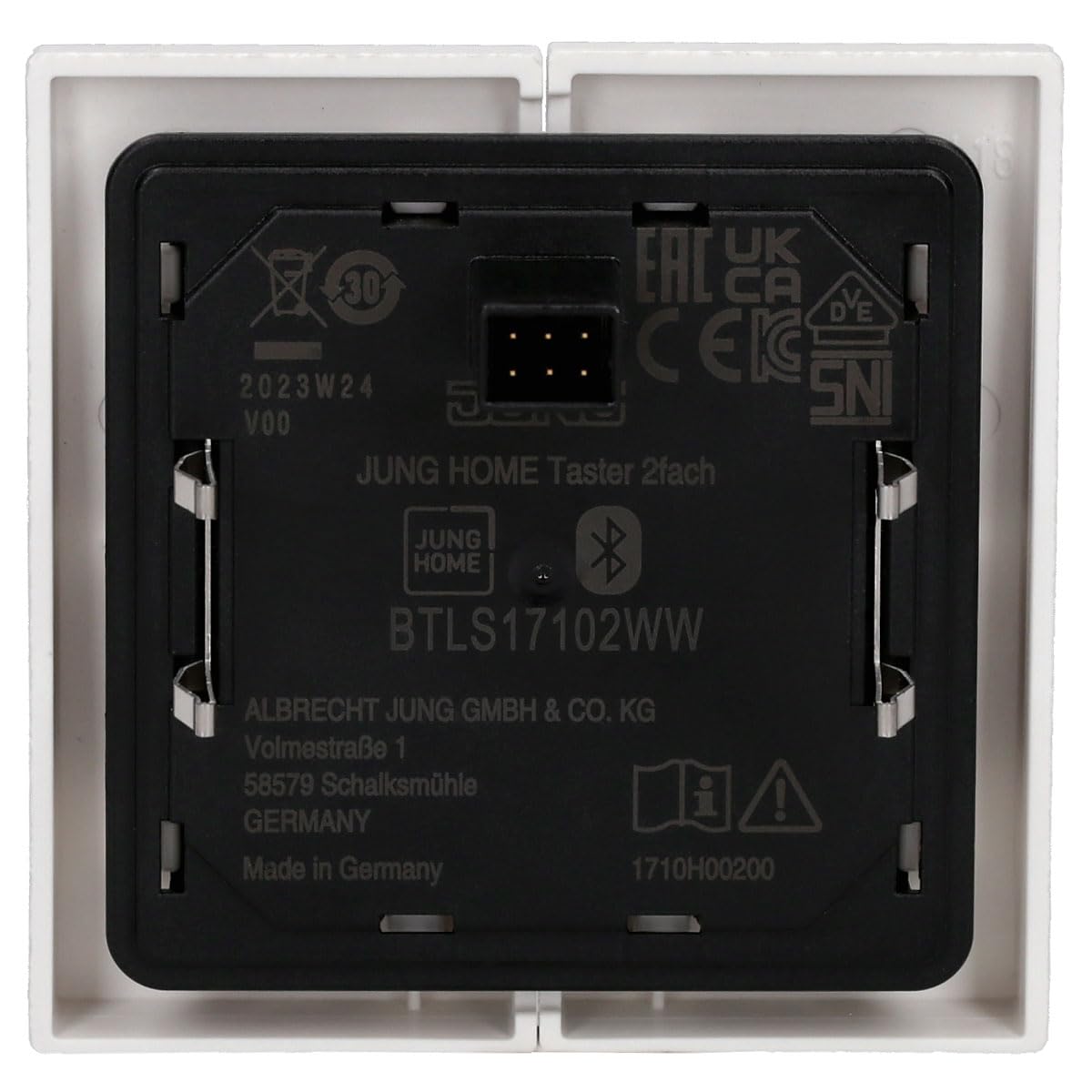 Jung Home Tastdimmer Universal LED + BTLS17102BFWW Taster 2-fach Alpinweiß Serie LS
