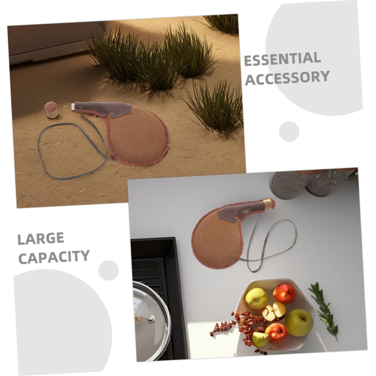 POPETPOP 2pièces Porte-gourde Cuir Pu Pour Vin Ou Eau Accessoire De Danse Traditionnel Léger Et Portable Pour Randonnée Ou Spectacle