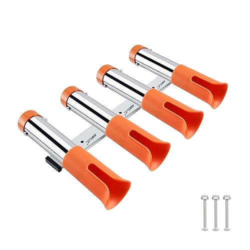 FASHIONMYDAY Fashion My Day Four Hole Bucket Rod Holder Pole Tube Stand The Rod Barrel for Garage Orange | Rod Rests and Holders