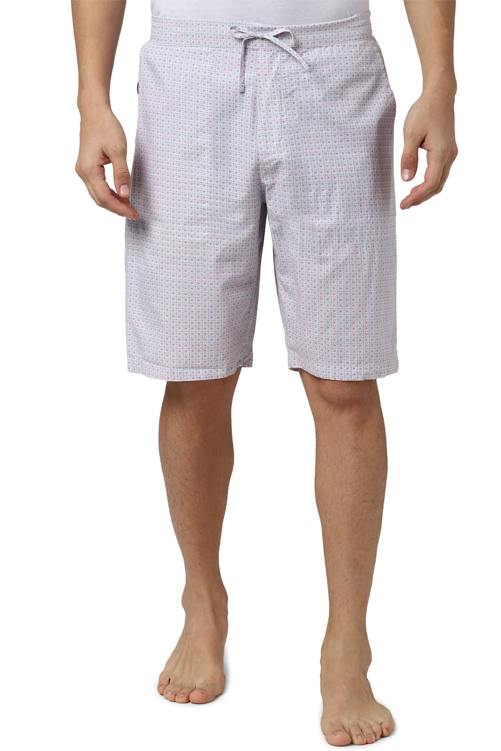 peter england Men White Print Regular Fit Casual Shorts-picture-59