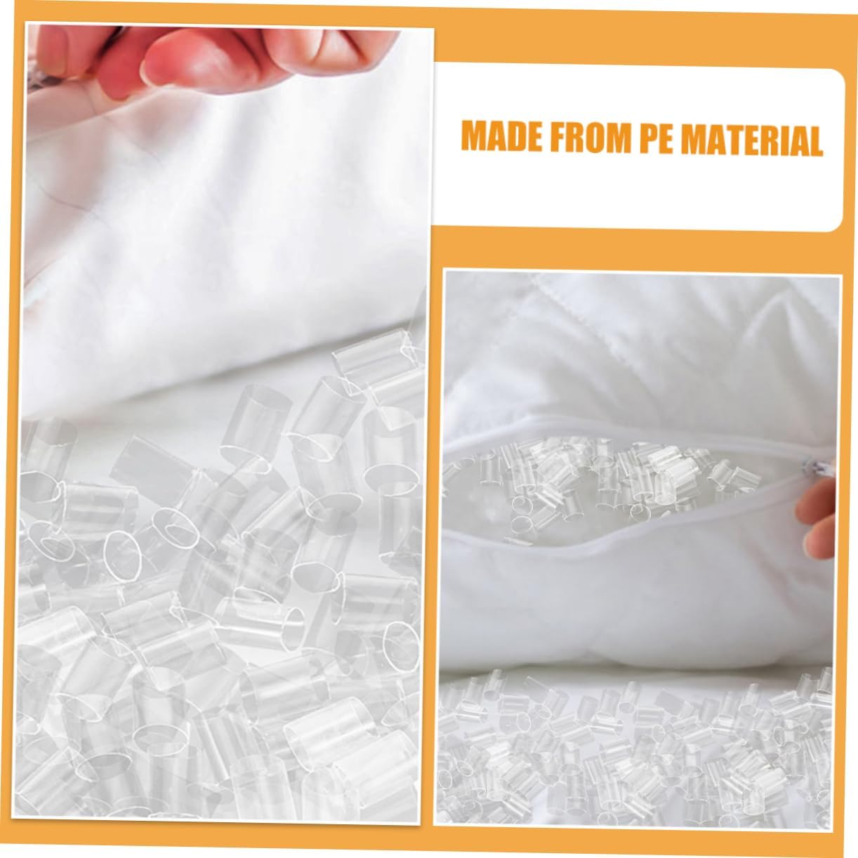 Zerodeko Pillow Tube Inserts High Elasticity PE Pillow Filling for Neck Support 1 Bag Filling Pipe for Travel and Home Use