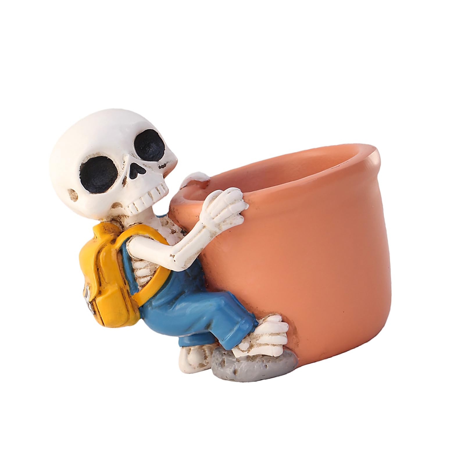 Shunzhong Bone Backpack Planter Container for Succulents and Air Plant Resin Construction Easy to Moving Around Unique Garden Planter
