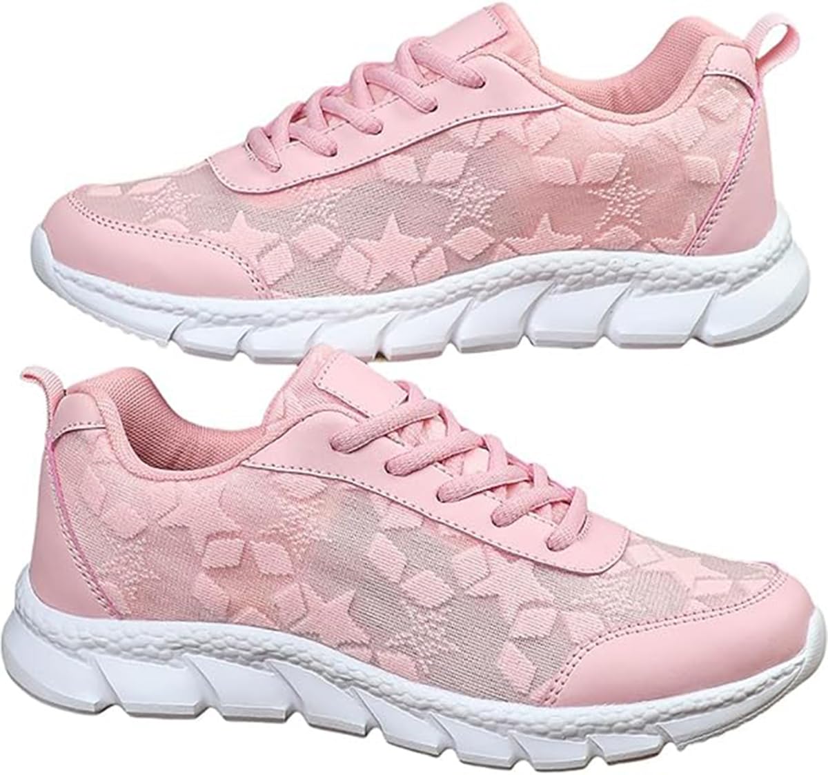 DRUESSGITLuxuriöse orthopädische Sportschuhe für Damen, hohle, atmungsaktive Mesh-Schuhe, leichte und bequeme Tennis-Laufschuhe, bequeme Low-Top-Sportschuhe zum Gehen für Damen