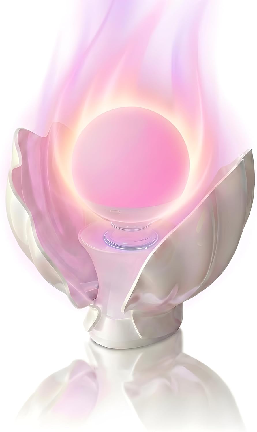 Shell Bedside Table Lamp with Wireless Charger - Stepless Dimmable Nightstand Light for Bedroom & Dorm - Aesthetic Shell Mood Lamp, Decor Gift for Birthday, Valentine's Day