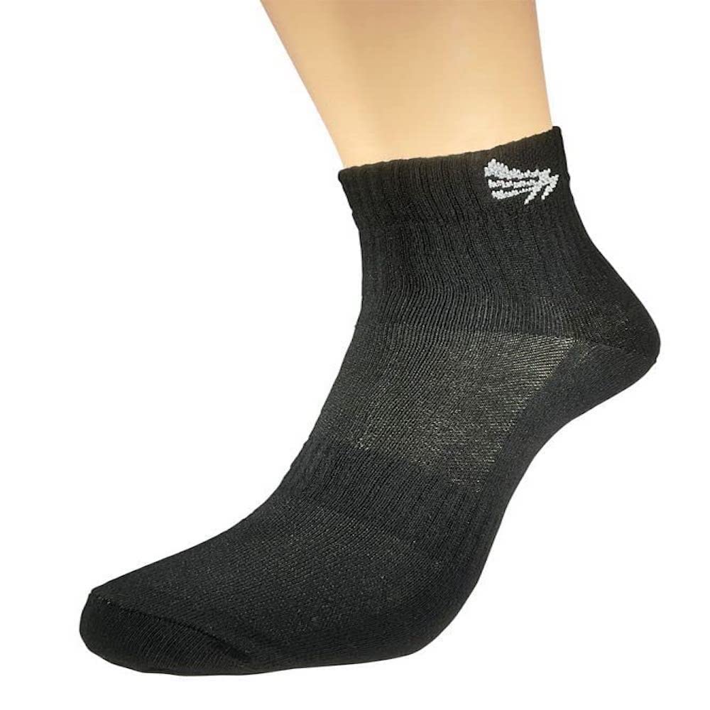 Puresox Lite Sport Ankle Sock Running Gym Cycling Everyday Walking Sock 3 Pack Black Size 9-11.5