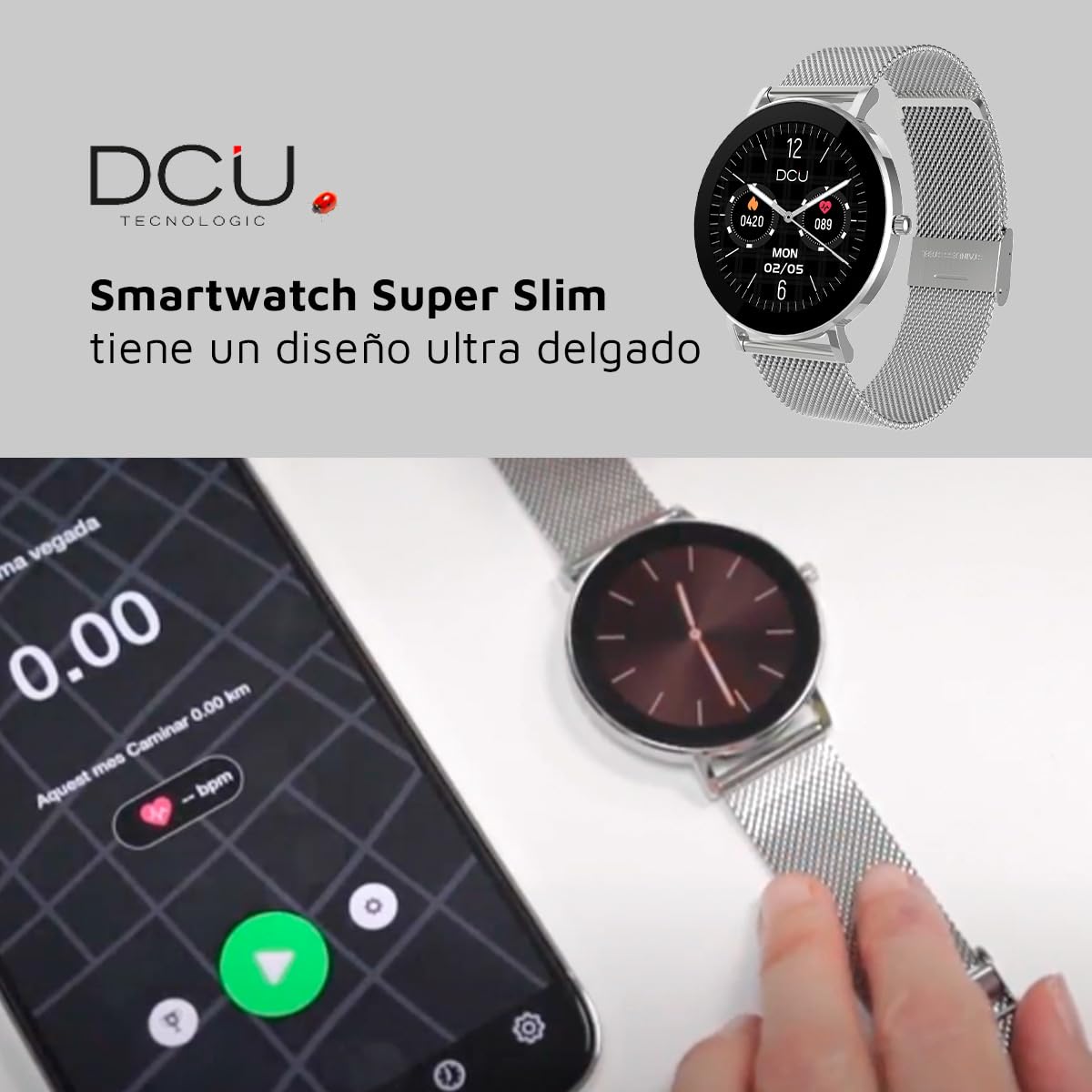 DCU Smartwatch Boulevard Silver/Smartwatch 1.3"