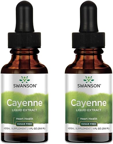 Swanson Extracto líquido de cayena 1 onza (1.0 fl oz) líquido (paquete de 2)