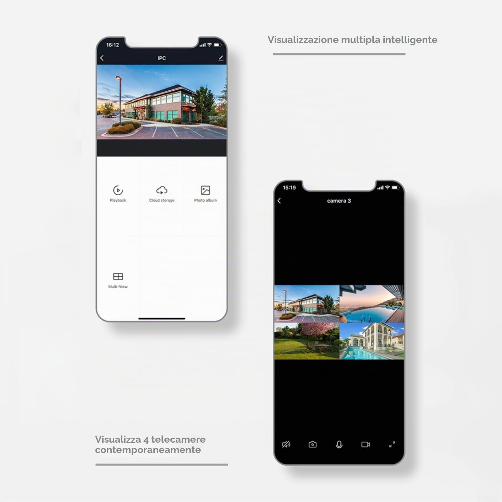 Videocitofono WiFi intelligente con schermo da 4,3 pollici, rilevatore di movimento 1080p, spioncino digitale, visione notturna, per fori per porte da 14-30 mm (bianco)