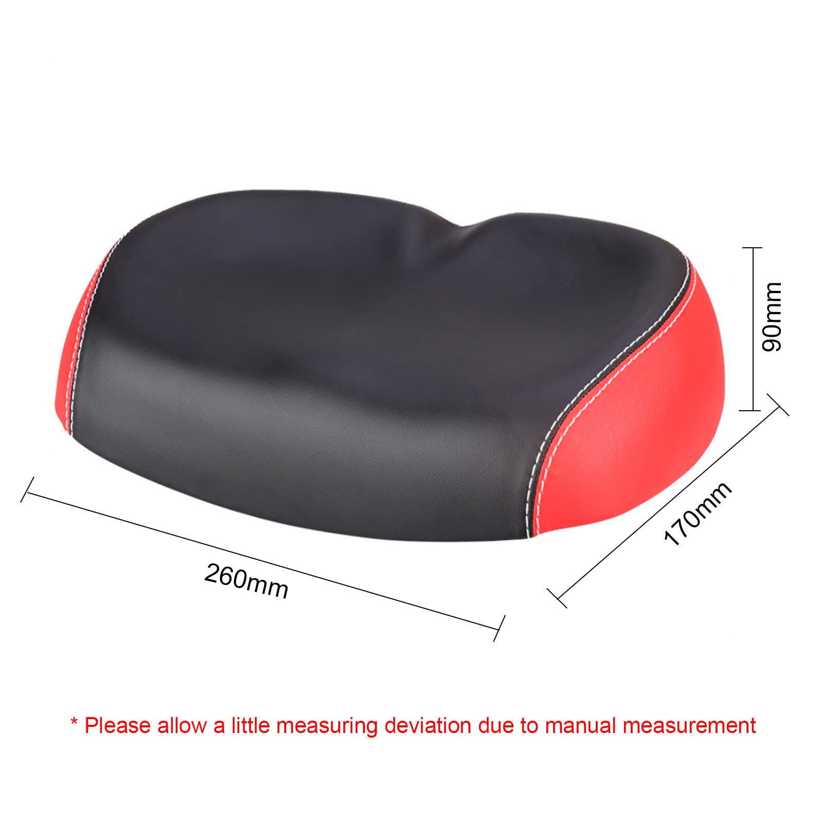 Sella senza naso per bicicletta confortevole cuscino universale PU Pad impermeabile Shock Bike Sedili